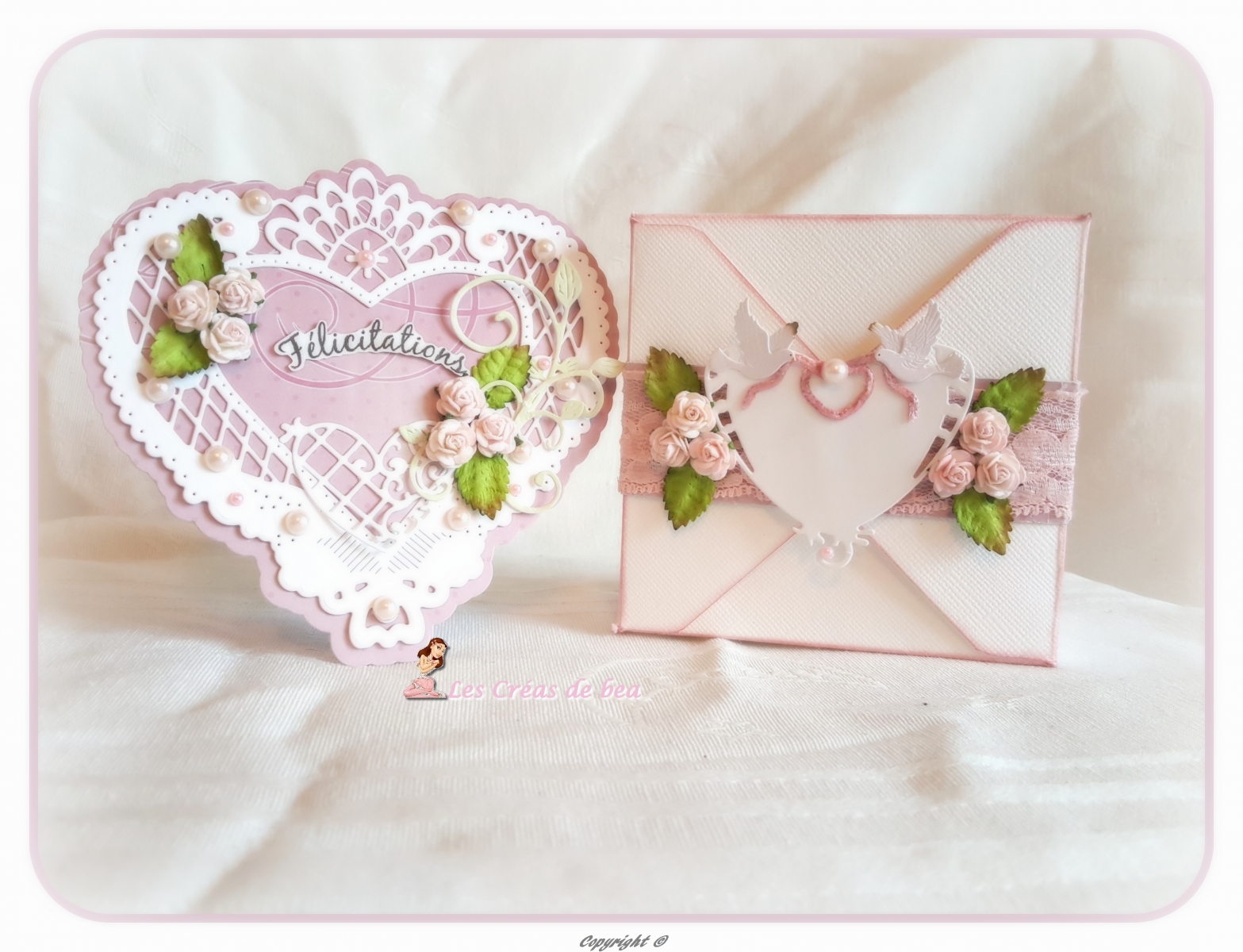 Ensemble coeur fleuri